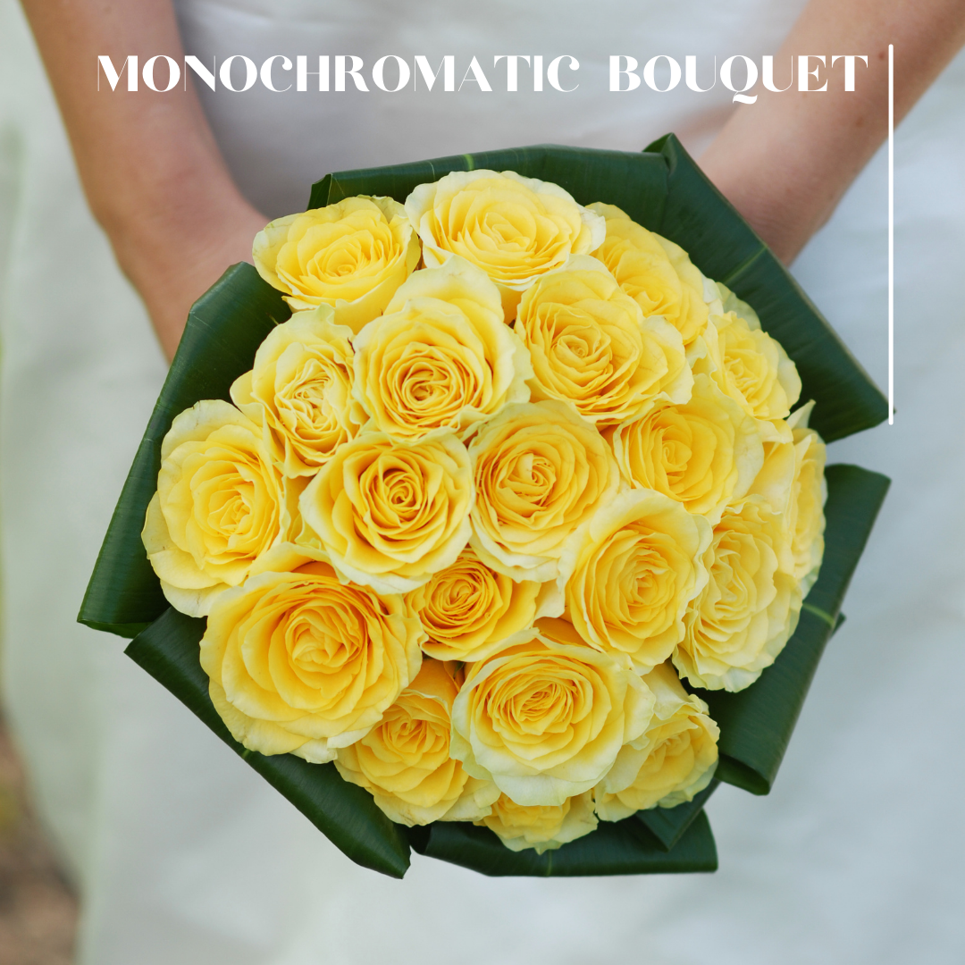 monochromatic yellow wedding bouquet