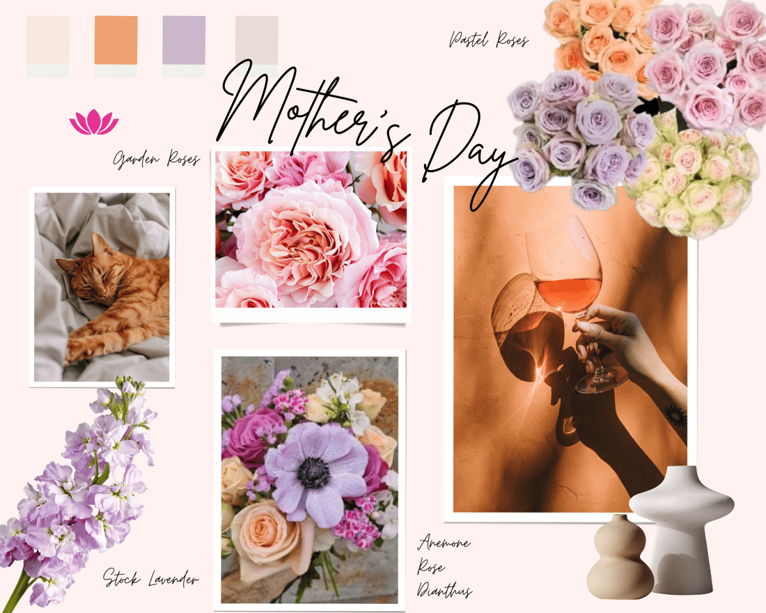 Mothersday moodboard pastel