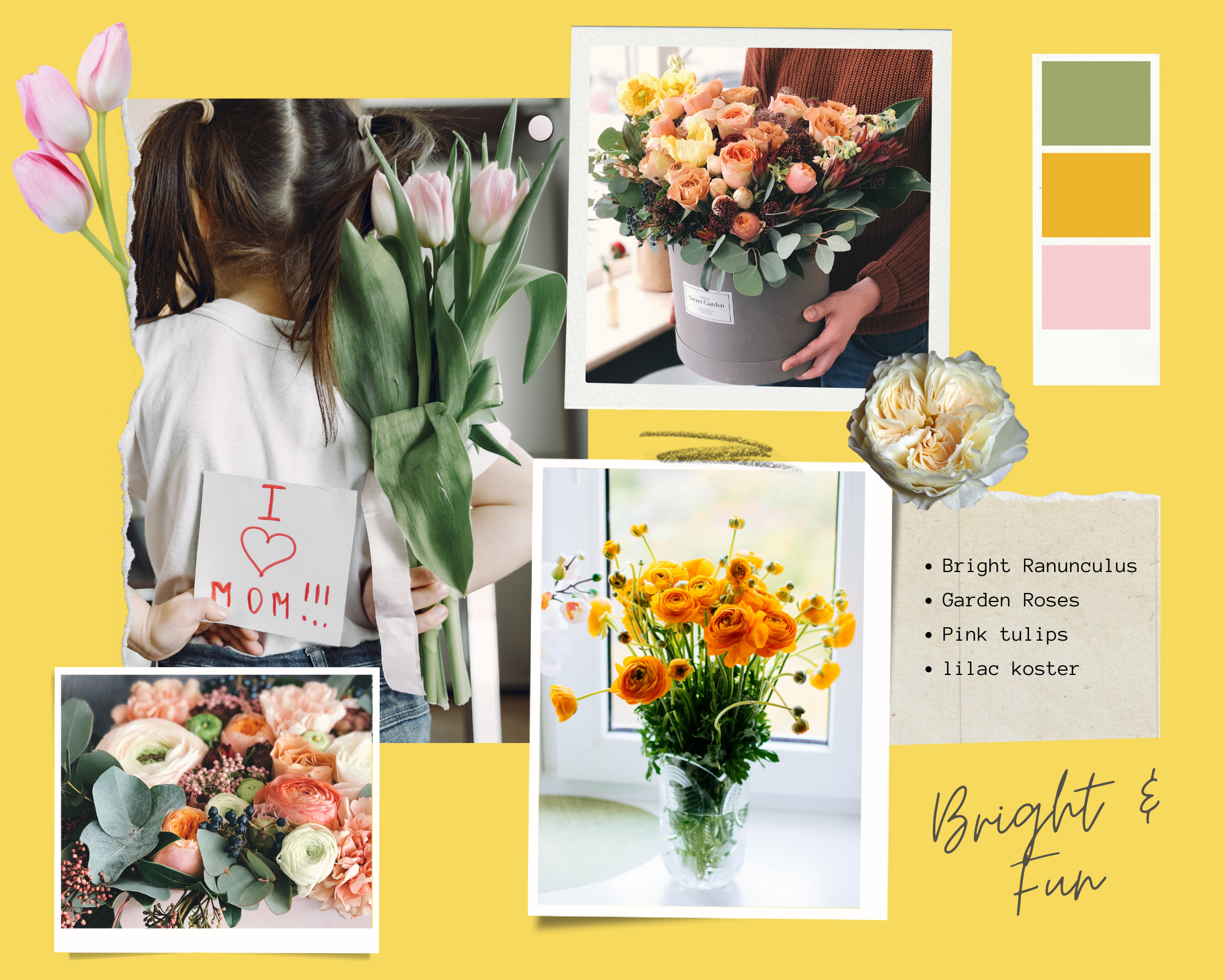Wildflower Wedding Flower Moodboard