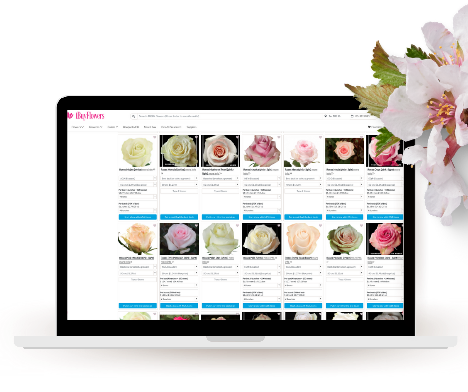 iBuyflowers marketplace bulk flowers 